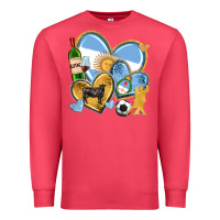 Cardinal argentina  hearts Premium Sweatshirt - texasbilliewilder