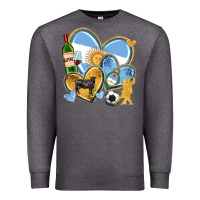 Charcoal Heather argentina  hearts Premium Sweatshirt - texasbilliewilder