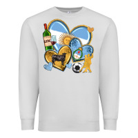 Dove Grey argentina  hearts Premium Sweatshirt - texasbilliewilder