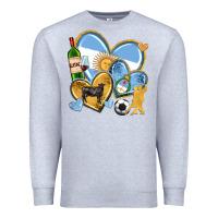 Heather Grey argentina  hearts Premium Sweatshirt - texasbilliewilder