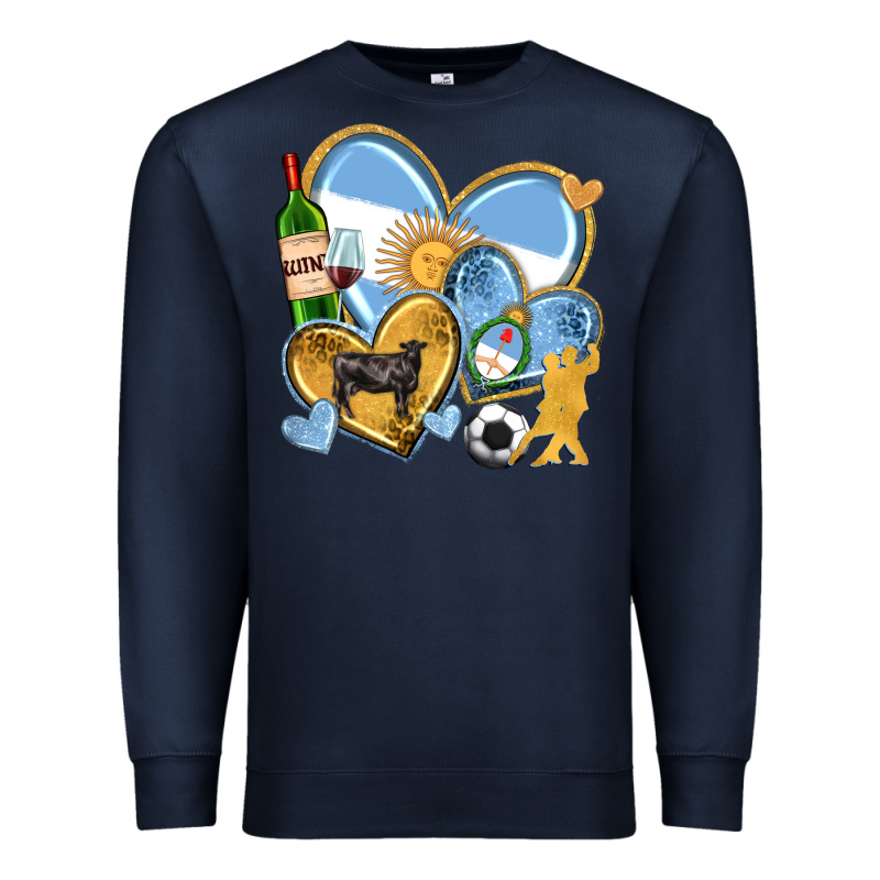 Argentina  Hearts Premium Sweatshirt by texasbilliewilder | Teevron