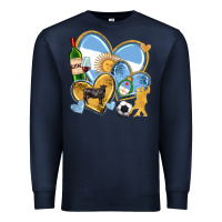 Navy argentina  hearts Premium Sweatshirt - texasbilliewilder