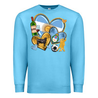Ocean Blue argentina  hearts Premium Sweatshirt - texasbilliewilder