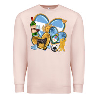 Pale Pink argentina  hearts Premium Sweatshirt - texasbilliewilder