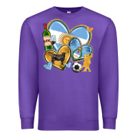 Purple argentina  hearts Premium Sweatshirt - texasbilliewilder