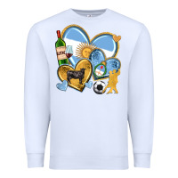 White argentina  hearts Premium Sweatshirt - texasbilliewilder