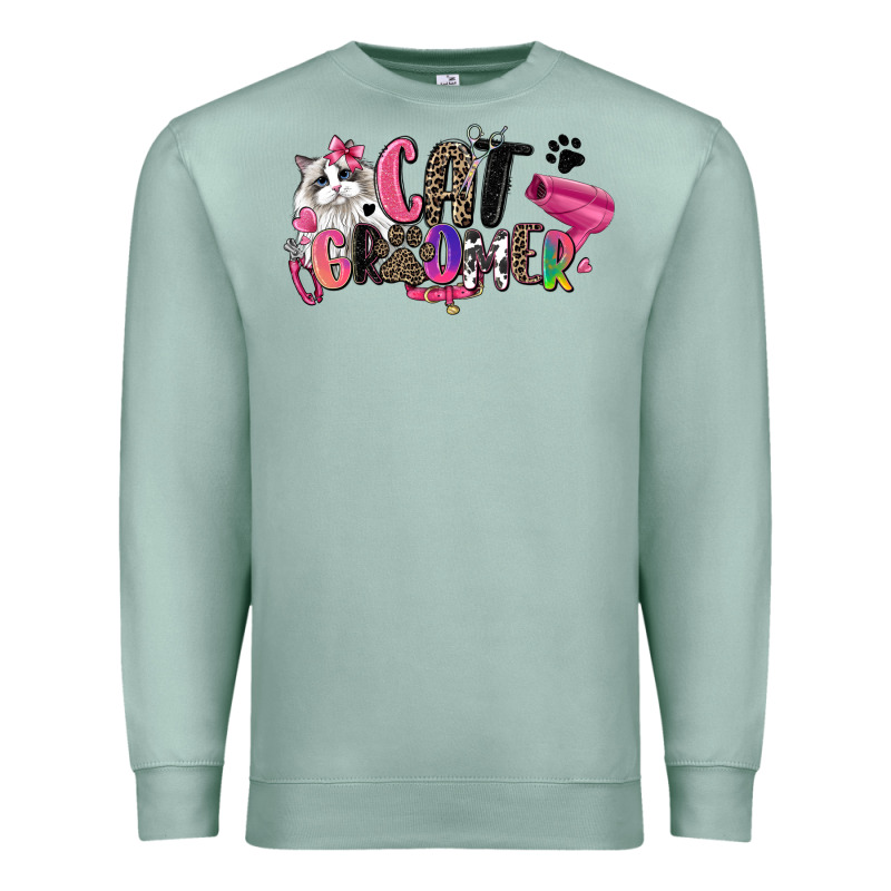 Cat Groomer Premium Sweatshirt by Zillion Design Studio | Teevron