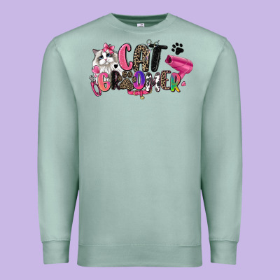 Cat Groomer Premium Sweatshirt Designed By Zillion Design Studio