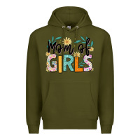 Army Green mom of girls Premium Hoodie - JahusDesignShop