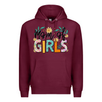 Burgundy mom of girls Premium Hoodie - JahusDesignShop