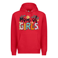 Red mom of girls Premium Hoodie - JahusDesignShop