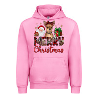 Fuchsia Pink merry christmas chihuahua Urban Hoodie - JahusDesignShop