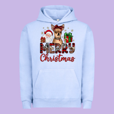 Merry Christmas Chihuahua Urban Hoodie Designed By Jahusdesignshop