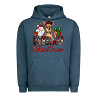 Pigment Midnight Navy merry christmas chihuahua Urban Hoodie - JahusDesignShop