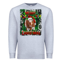 Heather Grey Western Merry Christmas Longhorn Cow Premium Sweatshirt - RanaPortraitStore