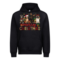 Black merry christmas chihuahua pitbull pug dachshund Urban Hoodie - JahusDesignShop