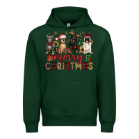 Forest Green merry christmas chihuahua pitbull pug dachshund Urban Hoodie - JahusDesignShop