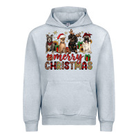 Heather Grey merry christmas chihuahua pitbull pug dachshund Urban Hoodie - JahusDesignShop