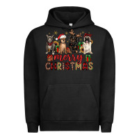 Pigment Black merry christmas chihuahua pitbull pug dachshund Urban Hoodie - JahusDesignShop