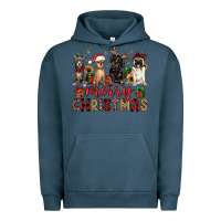 Pigment Midnight Navy merry christmas chihuahua pitbull pug dachshund Urban Hoodie - JahusDesignShop