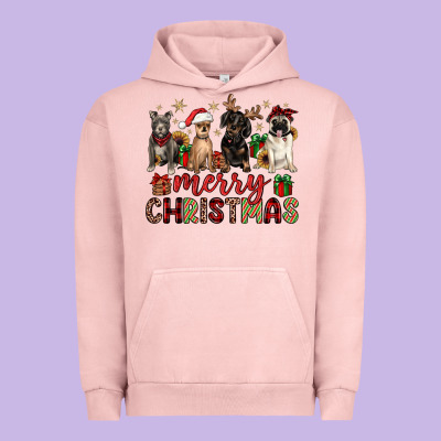 Merry Christmas Chihuahua Pitbull Pug Dachshund Urban Hoodie Designed By Jahusdesignshop