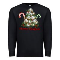 Black Merry Christmas Volleyball Premium Sweatshirt - RanaPortraitStore