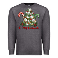 Charcoal Heather Merry Christmas Volleyball Premium Sweatshirt - RanaPortraitStore