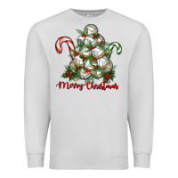 Dove Grey Merry Christmas Volleyball Premium Sweatshirt - RanaPortraitStore