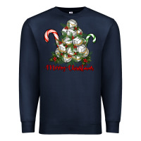 Navy Merry Christmas Volleyball Premium Sweatshirt - RanaPortraitStore