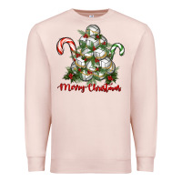 Pale Pink Merry Christmas Volleyball Premium Sweatshirt - RanaPortraitStore