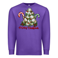 Purple Merry Christmas Volleyball Premium Sweatshirt - RanaPortraitStore