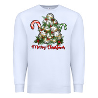 White Merry Christmas Volleyball Premium Sweatshirt - RanaPortraitStore