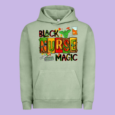 Black Nurse Magic Urban Hoodie Designed By Adodesignshop