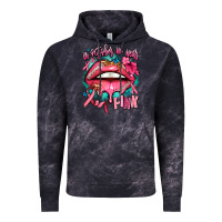 Cloud Black in october we wear pink  lips Vintage Hoodie - AdoDesignShop