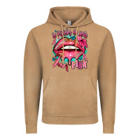 In October We Wear Pink  Lips Vintage Hoodie | Teevron