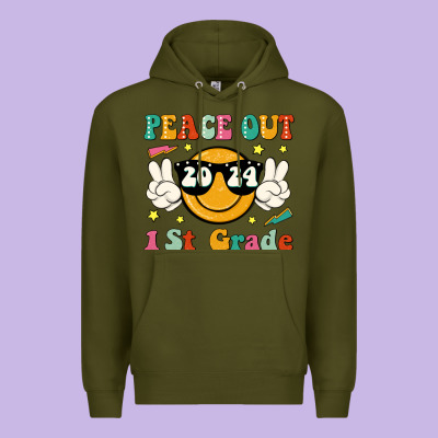 Peace Out 2024 1st Grade Premium Hoodie Designed By Jahusdesignshop
