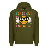 Army Green peace out 2024 1st grade Premium Hoodie - JahusDesignShop