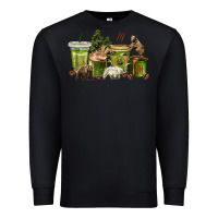 Black bear coffee cups Premium Sweatshirt - texasbilliewilder