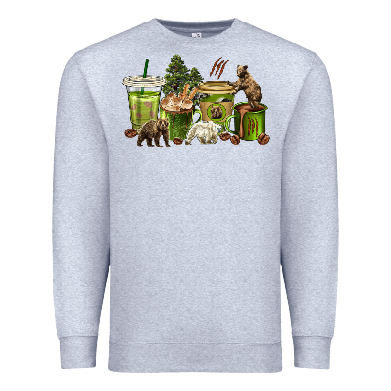 Bear Coffee Cups Premium Sweatshirt by texasbilliewilder | Teevron