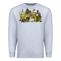 Heather Grey bear coffee cups Premium Sweatshirt - texasbilliewilder