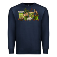 Navy bear coffee cups Premium Sweatshirt - texasbilliewilder