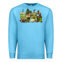 Ocean Blue bear coffee cups Premium Sweatshirt - texasbilliewilder