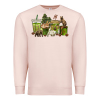 Pale Pink bear coffee cups Premium Sweatshirt - texasbilliewilder