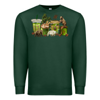 Sports Green bear coffee cups Premium Sweatshirt - texasbilliewilder