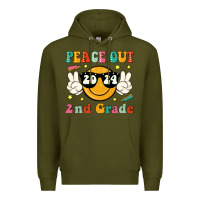 Army Green peace out 2024 2nd grade Premium Hoodie - JahusDesignShop