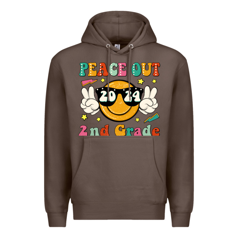 Peace Out 2024 2nd Grade Premium Hoodie by JahusDesignShop | Teevron