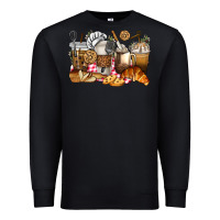 Black bakery coffee cups Premium Sweatshirt - texasbilliewilder