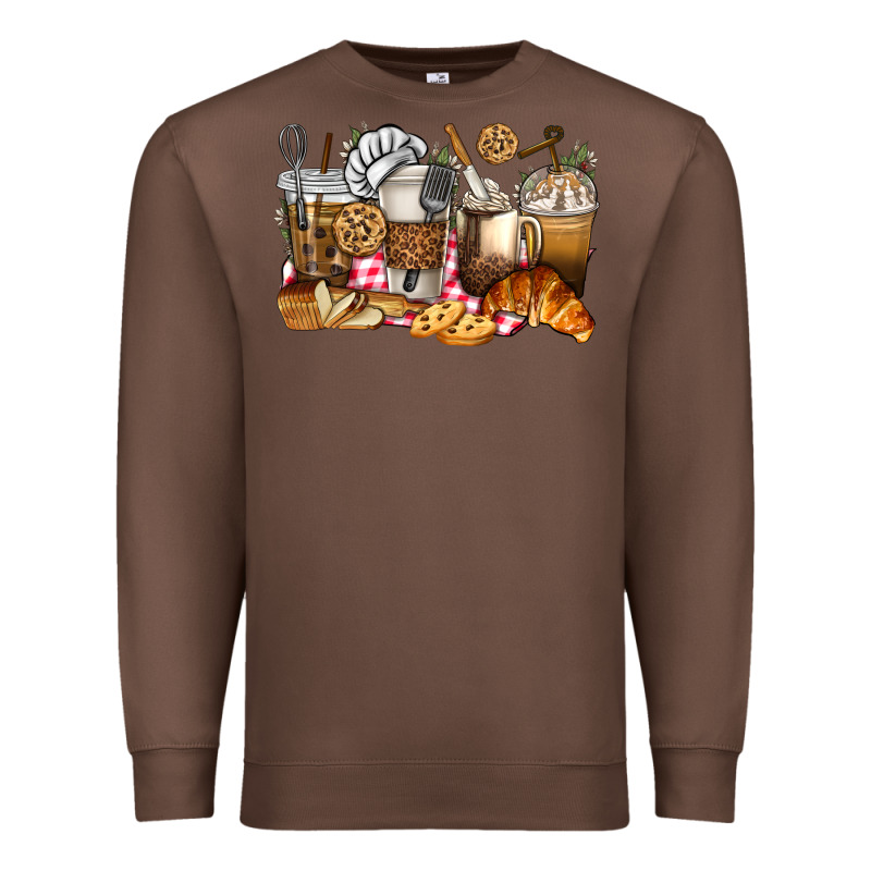 Bakery Coffee Cups Premium Sweatshirt by texasbilliewilder | Teevron