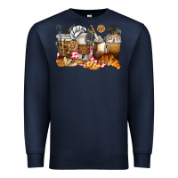 Navy bakery coffee cups Premium Sweatshirt - texasbilliewilder