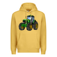 Antique Gold farm tractor Premium Hoodie - AdoDesignShop